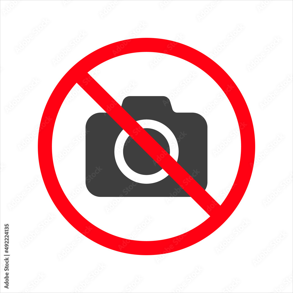 Prohibition No photo sign vector illustration. EPS 10 Prohibition No photo sign vector illustration. EPS 10