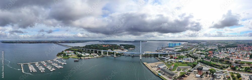 Luftbild Panorama über der Ostsee bei Stralsund Luftbild Panorama über der Ostsee bei Stralsund