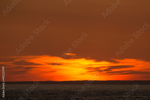 sunset over the sea