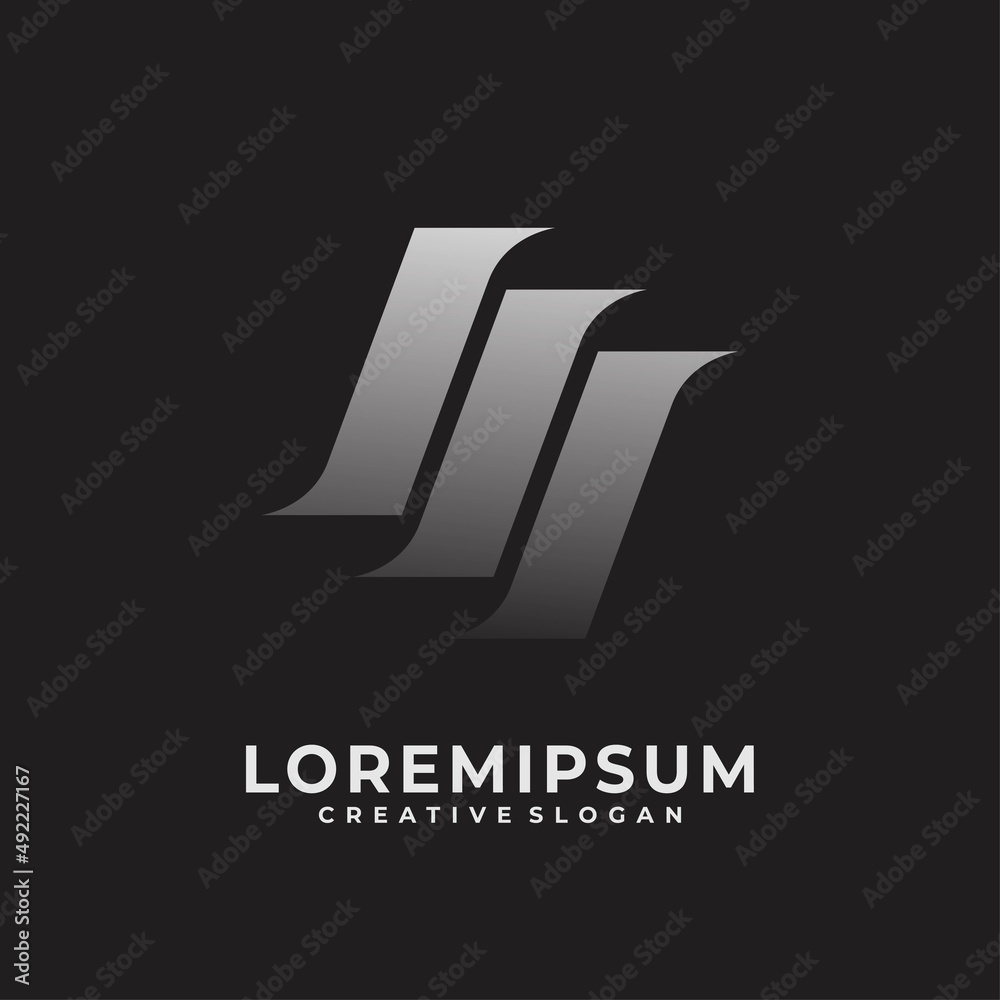 Naklejka premium M letter logo design on luxury background. M monogram initials letter logo concept.