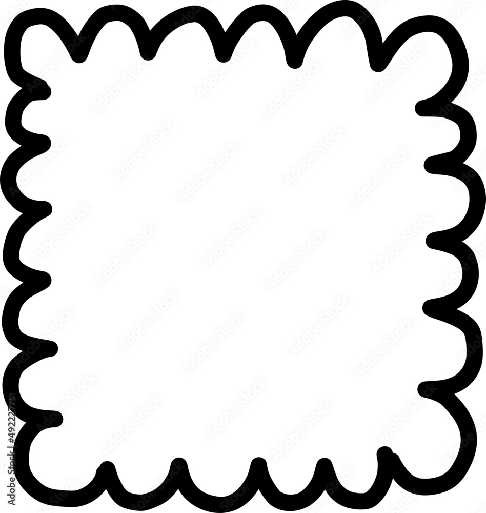 Abstract frame square, decorative speech bubble