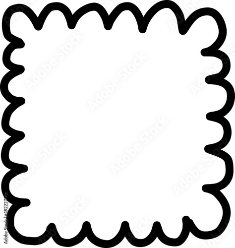 Abstract frame square, decorative speech bubble