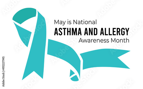 National Asthma and Allergy Awareness Month vector illustration
