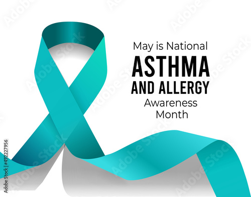 National Asthma and Allergy Awareness Month vector illustration