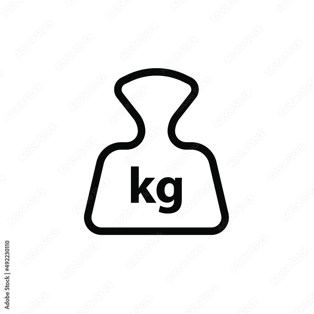 kilogram icon on white background kilogram icon on white background