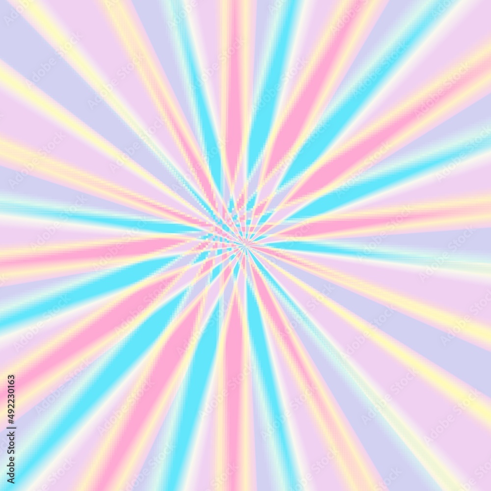 An illustration with rays coming out of the center. Unique radial pattern. Background with stripes, lines, diagonals. For scrapbooking, printing, websites and bloggers