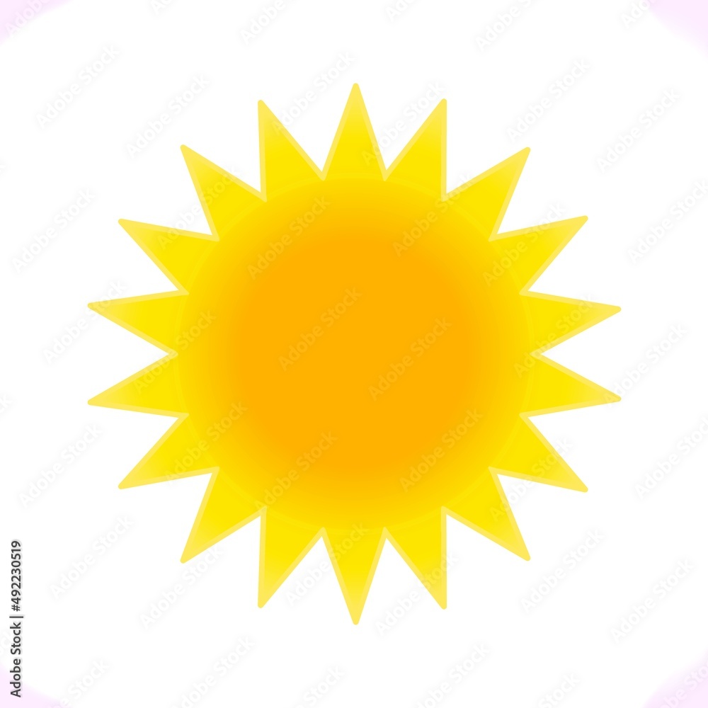 Abstract illustration of the sun. Schematic representation of the sun. Sun Icon. Abstract illustration of the sun. Schematic representation of the sun. Sun Icon.