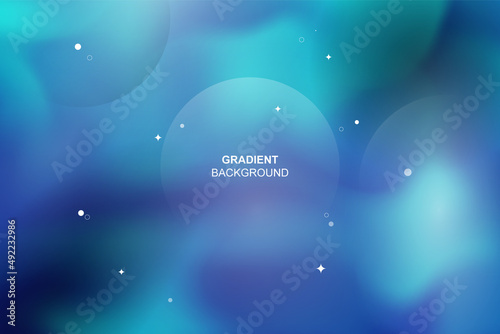 Abstract gradient aqua marine color banner background.