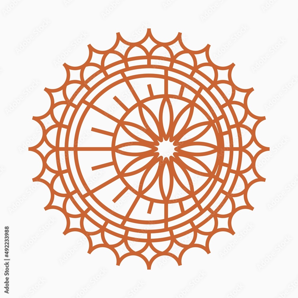 Fototapeta premium Elegant Golden Ornament Pattern Circular Gold Luxury Vector