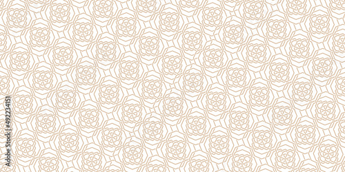 Islamic White Gold Stripe Pattern Background