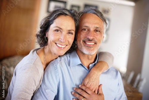 Happy to spend my life with you. Cropped shot of a mature couple indoors. photo