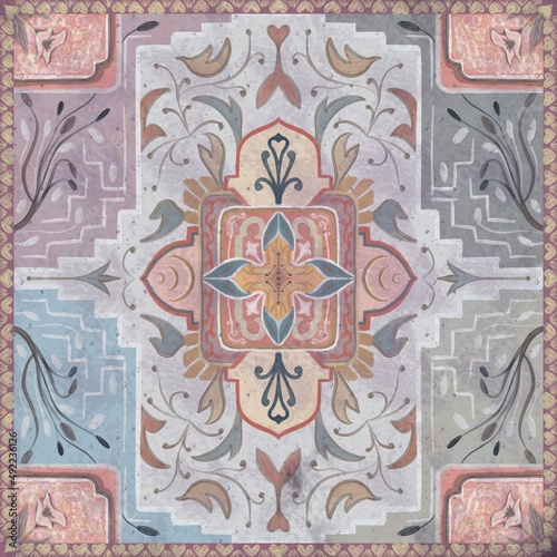 Geometric Ethnic Oriental Seamless Pattern with Traditional Design best for print or textile