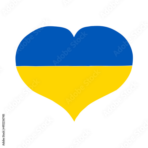 Free Download Heart in blue and yellow colors of the flag of Ukraine. - GFXLoad