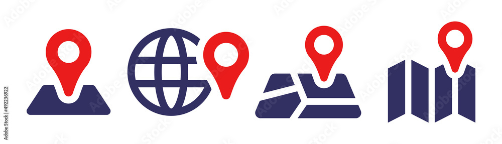 Maps icon set. GPS symbol vector illustration. Maps icon set. GPS symbol vector illustration.
