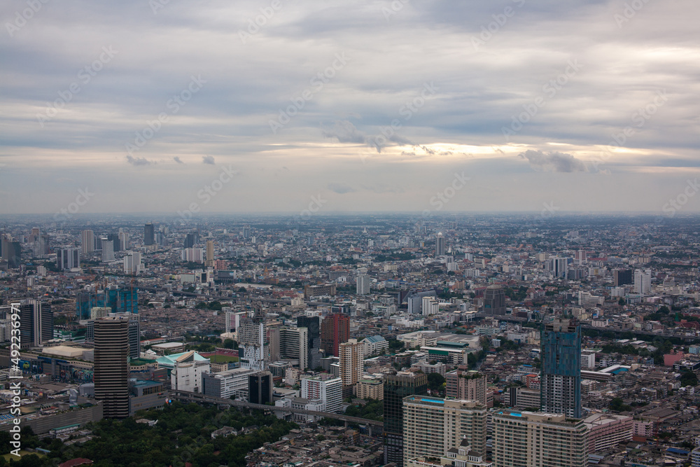 Aerial view of Bangkok City, Thailand