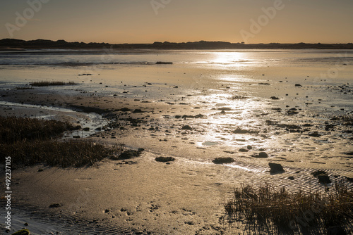 Wallpaper Mural A winter HDR image of reflected evening sunlight on the mudflats at Saltcoats near Ravenglass, cumbria, England Torontodigital.ca