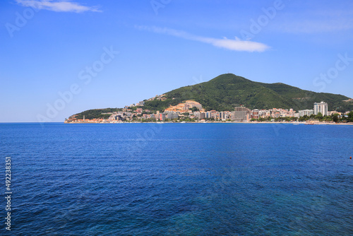 Beautiful sea and mountains landscape in Montenegro