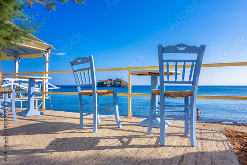 Fototapeta Naklejka Na Ścianę i Meble -  Skala Eresou is a picturesque village with sandy beach at the island of Lesvos, Greece 