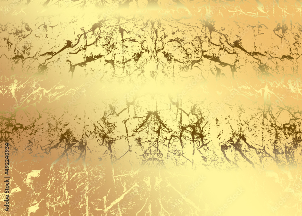 Fototapeta premium Golden Abstract decorative paper texture background for artwork - Illustration