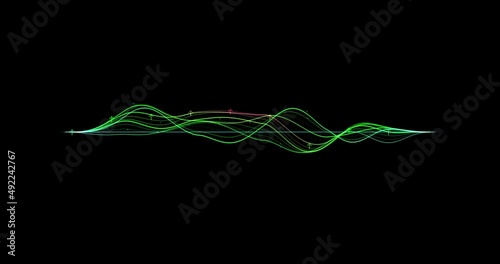 particle graph lines, HUD lines in motion. High tech futuristic graphics. FHD future technology network concept. Modern innovations in cyberspace.