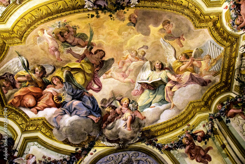 Church Santa Cecilia in Trastevere, Rome, ceiling