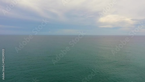 Wallpaper Mural Aerial Seascape: Blue sea and sky with clouds. Torontodigital.ca
