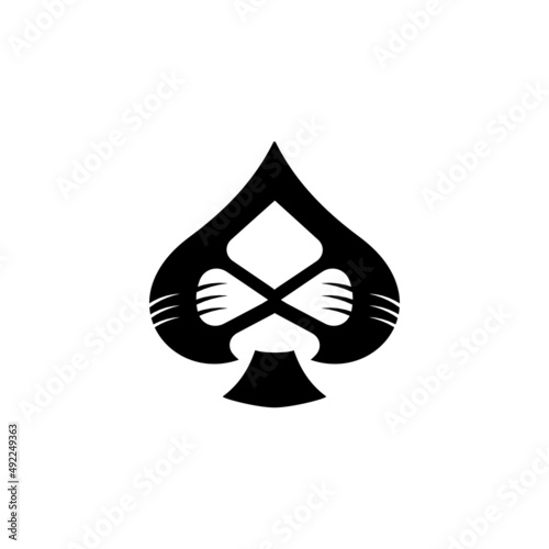 Ace Of Spades Logo With Lion Mouth Nose Negative Space