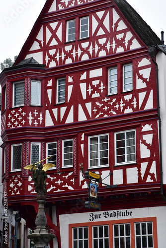 Bernkastel Kues; Germany- august 11 2021 : picturesque city in summer
