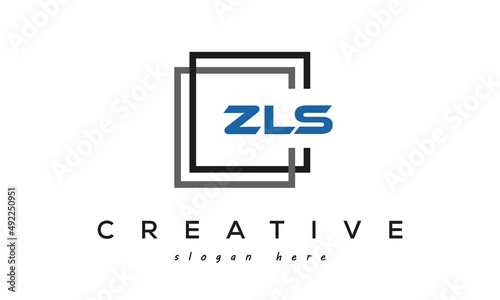 ZLS creative square frame three letters logo photo