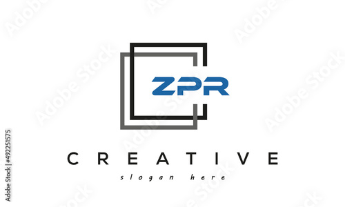 ZPR creative square frame three letters logo photo