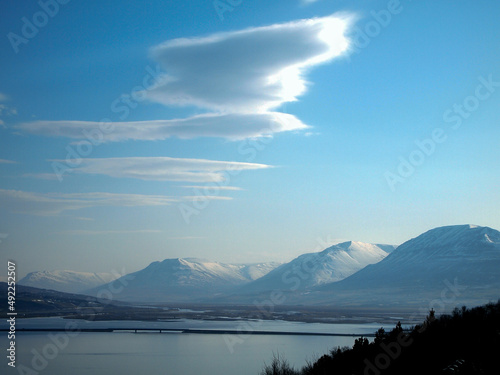 lake and mountains