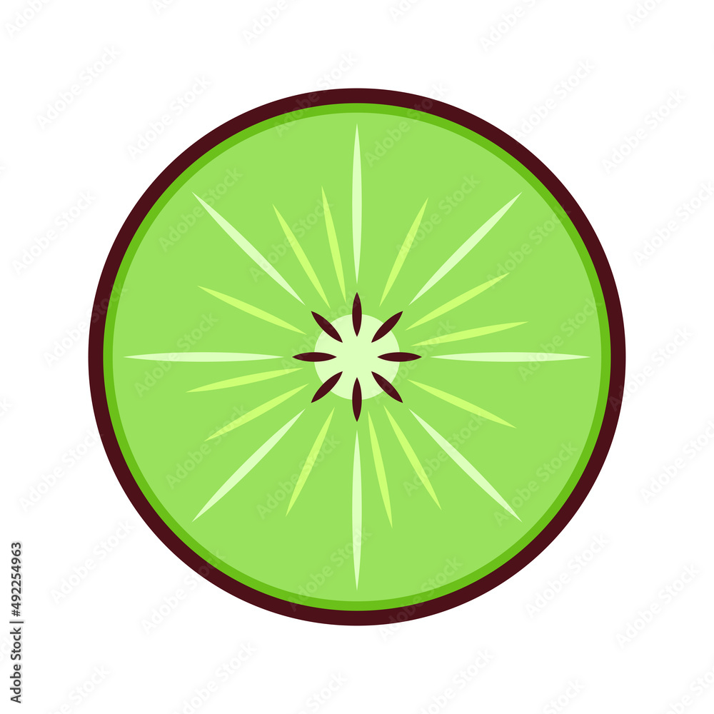 Kiwi vector on white background. kiwi symbol. logo design Kiwi vector on white background. kiwi symbol. logo design