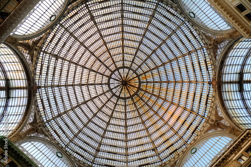 Canvas Glass dome in the Italian passage of Naples