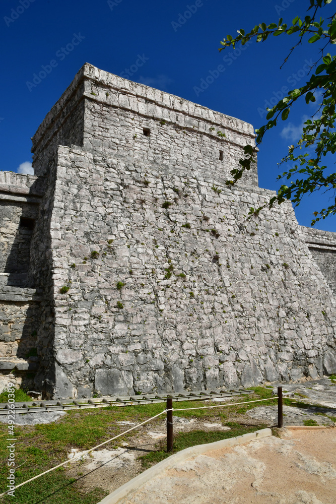 Tulum; United Mexican State - may 20 2018 : pre Columbian site