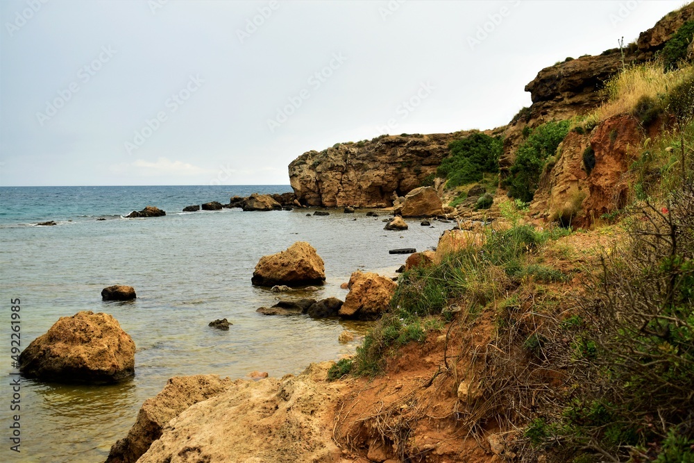 rocks and sea, beach in Crete
