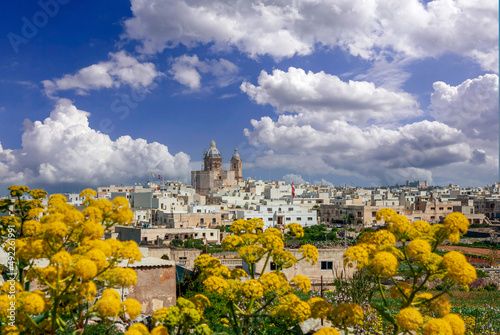Dorf auf Malta mit Kirche photo
