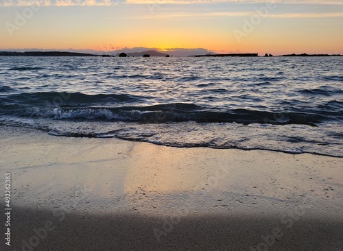 sunset on the beach