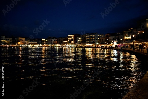 Old Venetian Harbor at night
