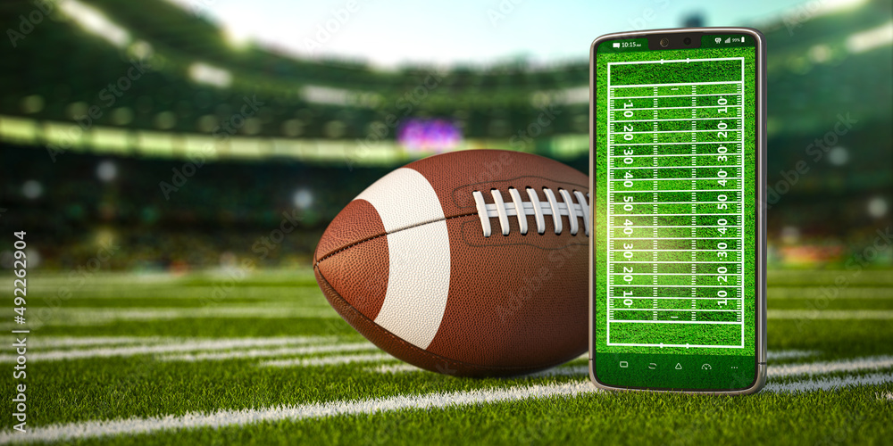 Premium AI Image  Football app on mobile phone and sport betting