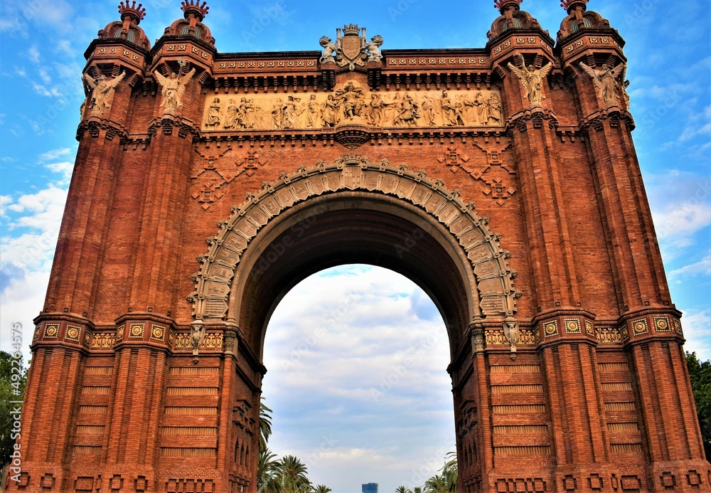 Famous arch in Barcelona 