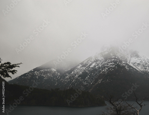 Mountain in the fog in Bariloche, Argentina | Landscape Photography | Art Print