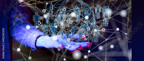 Global network. Blockchain....