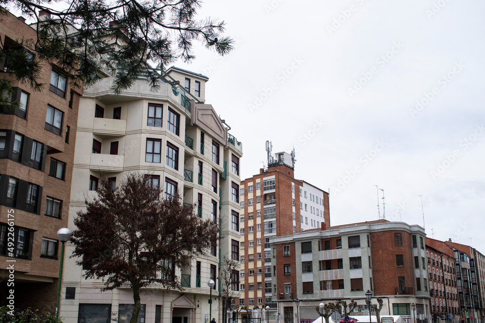 Bloques de pisos de Burgos, España.