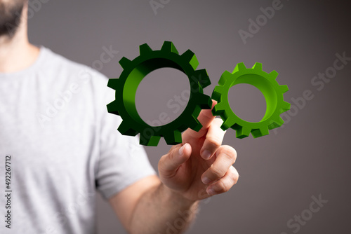 Mechanism, green metallic g...