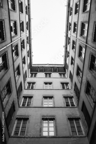 France architecture building black and white Europe
