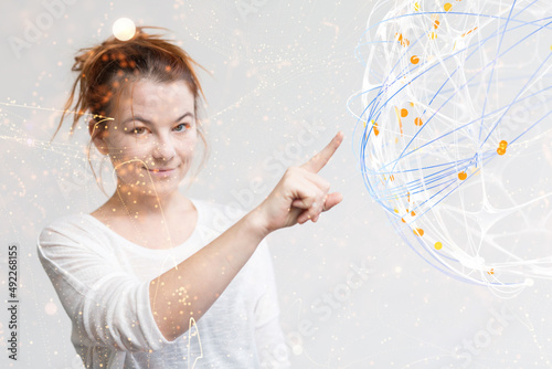 Global network. Blockchain....