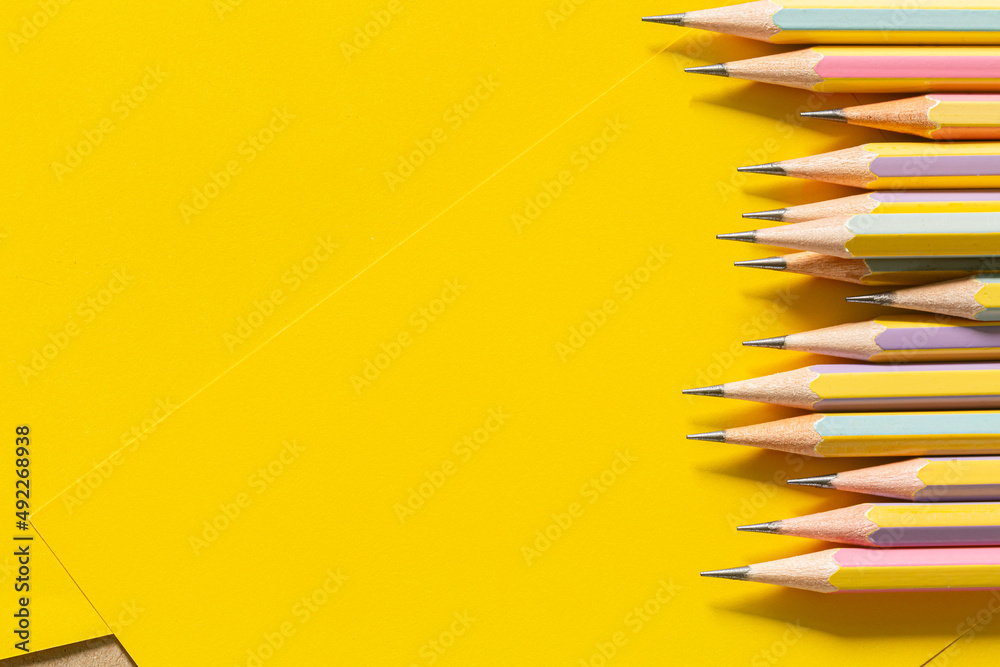 yellow pencils background