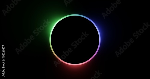 Color ring glowing made in 3d