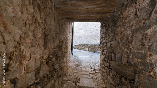 Loophole in the wall of an ancient fortress