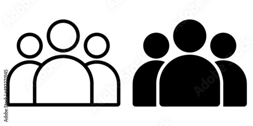 ofvs7 OutlineFilledVectorSign ofvs - squad vector icon . isolated transparent . people / relationships concept . team sign . black outline and filled version . AI 10 / EPS 10 . g11282